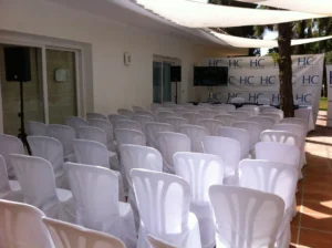 Sound and monitor TV rental for a High Care International Hospital conference in Marbella, Marbella.