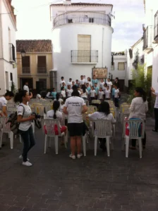 Podium and sound system for concerts in Malaga