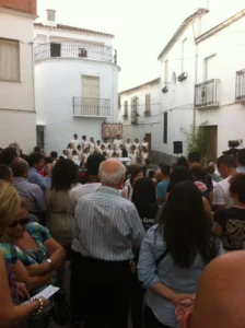 Podium and sound system for concerts in Malaga