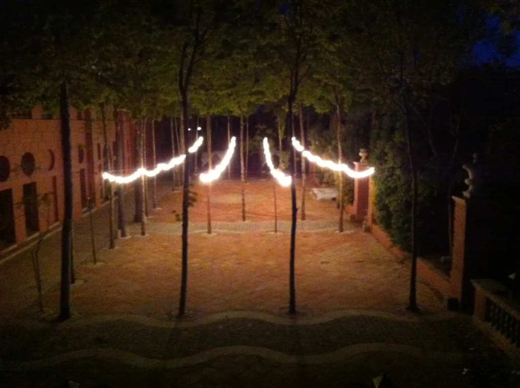Decorative lighting rental in Malaga.