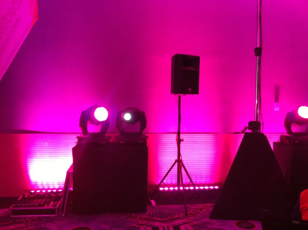 Lighting and sound system rental for events in Malaga.