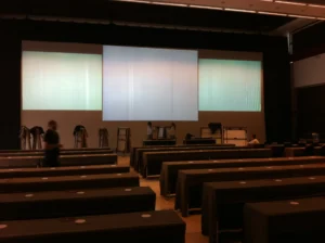 Projector and screen rental for an event in Malaga.