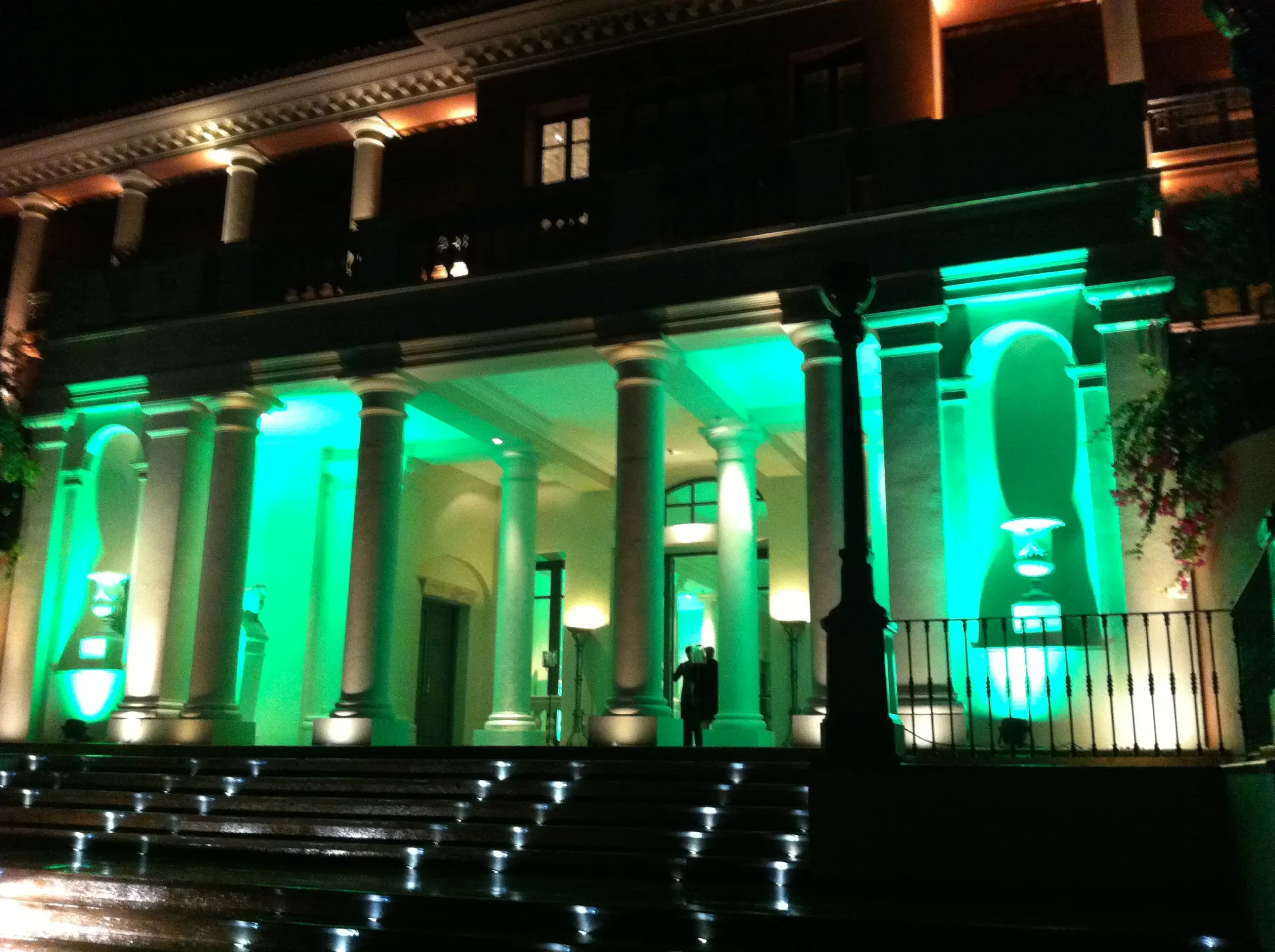 Lighting equipment rental for an event in Malaga.