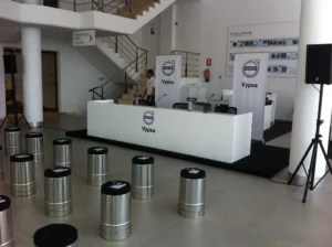Mice event setup at a Volvo dealership in Malaga, Volvo.