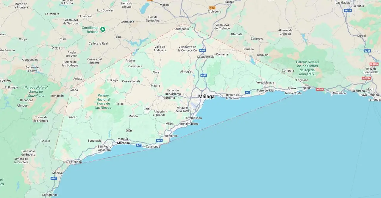 The business location for event rentals in Malaga, Spain, specializing in audiovisual equipment.